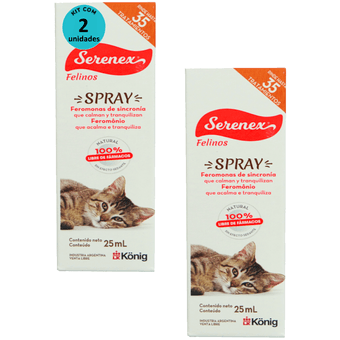 Kit-2-Serenex-Spray-25ml-Para-Gatos Kit-2-Serenex-Spray-25ml-Para-Gatos