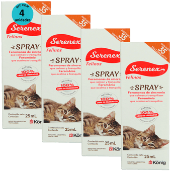Kit-4-Serenex-Spray-25ml-Para-Gatos Kit-4-Serenex-Spray-25ml-Para-Gatos