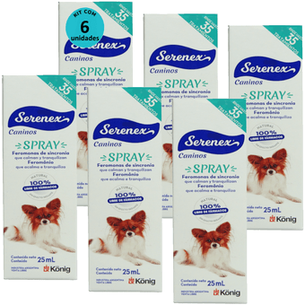 Kit-6-Serenex-Spray-25ml-Para-Caes Kit-6-Serenex-Spray-25ml-Para-Caes