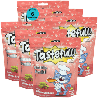 Kit-6-Tastefull-Gatos-Sabor-Salmao-Grelhado-150g Kit-6-Tastefull-Gatos-Sabor-Salmao-Grelhado-150g