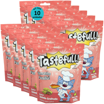Kit-10-Tastefull-Gatos-Sabor-Salmao-Grelhado-150g Kit-10-Tastefull-Gatos-Sabor-Salmao-Grelhado-150g