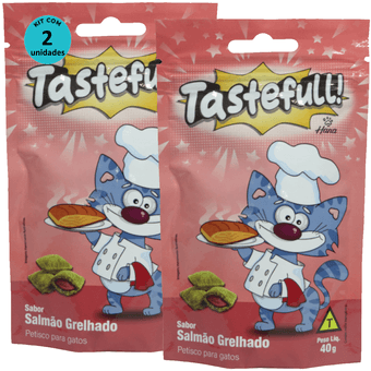 Kit-2-Tastefull-Gatos-Sabor-Salmao-Grelhado-40g Kit-2-Tastefull-Gatos-Sabor-Salmao-Grelhado-40g