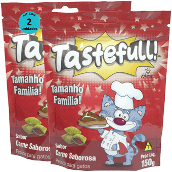 Kit-2-Tastefull-Gatos-Sabor-Carne-Saborosa-150g Kit-2-Tastefull-Gatos-Sabor-Carne-Saborosa-150g