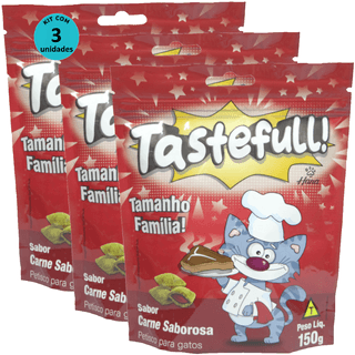 Kit-3-Tastefull-Gatos-Sabor-Carne-Saborosa-150g