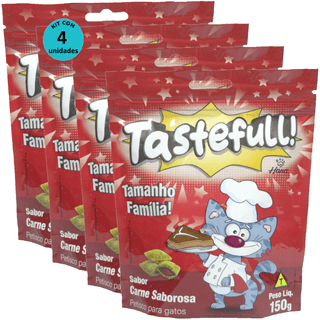 Kit-4-Tastefull-Gatos-Sabor-Carne-Saborosa-150g