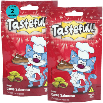 Kit-2-Tastefull-Gatos-Sabor-Carne-Saborosa-40g Kit-2-Tastefull-Gatos-Sabor-Carne-Saborosa-40g