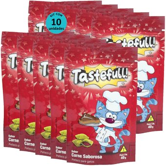 Kit-10-Tastefull-Gatos-Sabor-Carne-Saborosa-40g Kit-10-Tastefull-Gatos-Sabor-Carne-Saborosa-40g