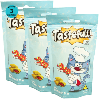 Kit-3-Tastefull-Gatos-Sabor-Frutos-do-Mar-40g Kit-3-Tastefull-Gatos-Sabor-Frutos-do-Mar-40g