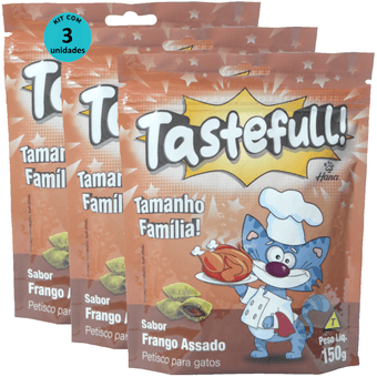 Kit-3-Tastefull-Gatos-Sabor-Frango-Assado-150g Kit-3-Tastefull-Gatos-Sabor-Frango-Assado-150g