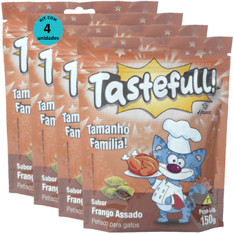Kit-4-Tastefull-Gatos-Sabor-Frango-Assado-150g Kit-4-Tastefull-Gatos-Sabor-Frango-Assado-150g