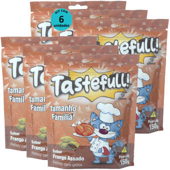 Kit-6-Tastefull-Gatos-Sabor-Frango-Assado-150g Kit-6-Tastefull-Gatos-Sabor-Frango-Assado-150g