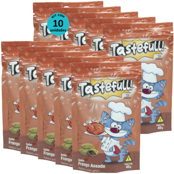 Kit-10-Tastefull-Gatos-Sabor-Frango-Assado-40g Kit-10-Tastefull-Gatos-Sabor-Frango-Assado-40g