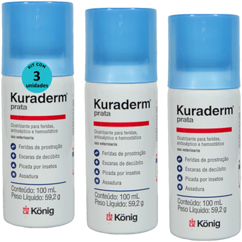 Kit-3-Kuraderm-Prata-Konig-100ml Kit-3-Kuraderm-Prata-Konig-100ml