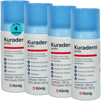 Kit-4-Kuraderm-Prata-Konig-100ml Kit-4-Kuraderm-Prata-Konig-100ml