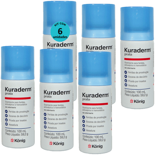 Kit-6-Kuraderm-Prata-Konig-100ml