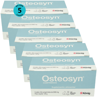 Kit-5-Osteosyn-Konig-2000mg-Para-Caes-Grandes-Com-60-Comprimidos Kit-5-Osteosyn-Konig-2000mg-Para-Caes-Grandes-Com-60-Comprimidos
