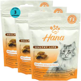Kit-3-Hana-Gatos-HairBall-Control-60g Kit-3-Hana-Gatos-HairBall-Control-60g