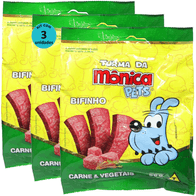 Kit-3-Petisco-Turma-Da-Monica-Pets-Bifinho-Para-Caes-Adultos-Sabor-Carne-e-Vegetais