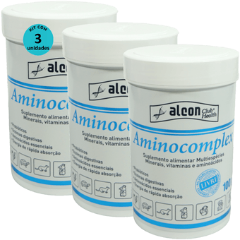 Kit-3-Alcon-Club-Health-Aminocomplex-100g Kit-3-Alcon-Club-Health-Aminocomplex-100g