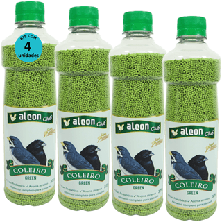 Kit-4-Alcon-Club-Coleiro-Green-325g-Super-Premium