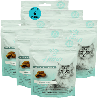 Kit-6-Snacks-Hana-Healthy-Life-Cat-sensations-Gatos-Adultos-60g Kit-6-Snacks-Hana-Healthy-Life-Cat-sensations-Gatos-Adultos-60g