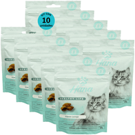 Kit-10-Snacks-Hana-Healthy-Life-Cat-sensations-Gatos-Adultos-60g