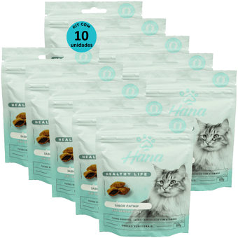 Kit-10-Snacks-Hana-Healthy-Life-Cat-sensations-Gatos-Adultos-60g Kit-10-Snacks-Hana-Healthy-Life-Cat-sensations-Gatos-Adultos-60g
