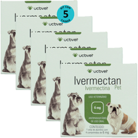 Kit-5-Ivermectan-Pet-6mg-com-4-comprimidos