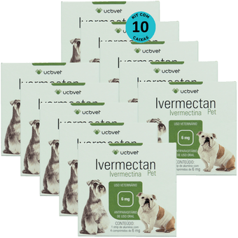 Kit-10-Ivermectan-Pet-6mg-com-4-comprimidos