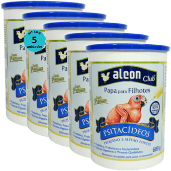 Kit-5-Alcon-Papa-Para-Filhotes-Psitacideos-600g Kit-5-Alcon-Papa-Para-Filhotes-Psitacideos-600g