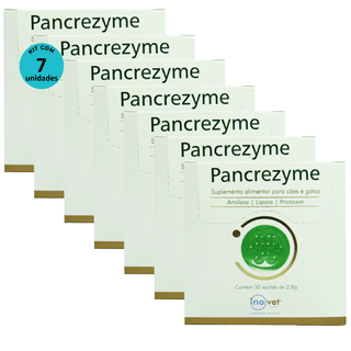 Kit-7-Pancrezyme-Com-30-Sache-de-28g-para-Caes-e-Gatos