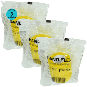 Kit-3-Atadura-Amarela-5cm-BandFlex Kit-3-Atadura-Amarela-5cm-BandFlex