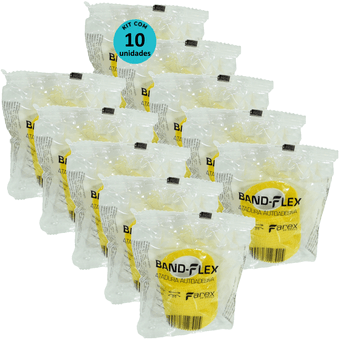 Kit-10-Atadura-Amarela-5cm-BandFlex Kit-10-Atadura-Amarela-5cm-BandFlex
