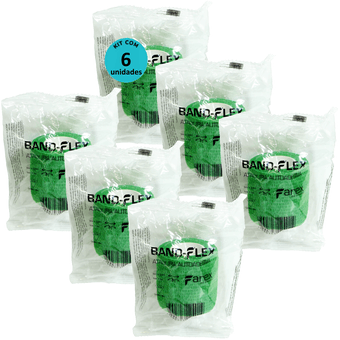 Kit-6-Atadura-Verde-5cm-BandFlex Kit-6-Atadura-Verde-5cm-BandFlex