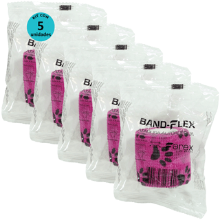 Kit-5-Atadura-Rosa-com-Patinhas-5cm-BandFlex