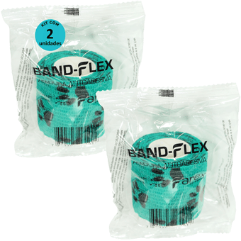 Kit-2-Atadura-Verde-com-Patinhas-5cm-BandFlex Kit-2-Atadura-Verde-com-Patinhas-5cm-BandFlex