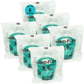 Kit-6-Atadura-Verde-com-Patinhas-5cm-BandFlex Kit-6-Atadura-Verde-com-Patinhas-5cm-BandFlex