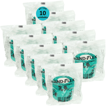 Kit-10-Atadura-Verde-com-Patinhas-5cm-BandFlex Kit-10-Atadura-Verde-com-Patinhas-5cm-BandFlex