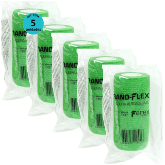 Kit-5-Atadura-Verde--10cm-BandFlex Kit-5-Atadura-Verde--10cm-BandFlex