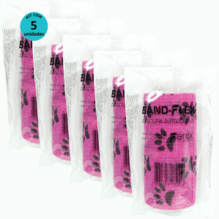 Kit-5-Atadura-Band-Flex-Rosa-com-Patinhas-10cm