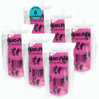 Kit-6-Atadura-Band-Flex-Rosa-com-Patinhas-10cm Kit-6-Atadura-Band-Flex-Rosa-com-Patinhas-10cm