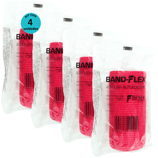 Kit-4-Atadura-Band-Flex-Vermelha