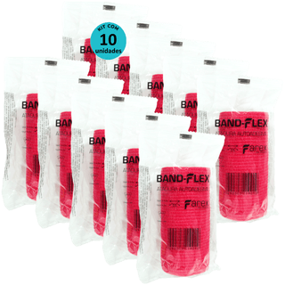 Kit-10-Atadura-Band-Flex-Vermelha