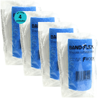 Kit-4-Atadura-Band-Flex-Azul-10cm Kit-4-Atadura-Band-Flex-Azul-10cm