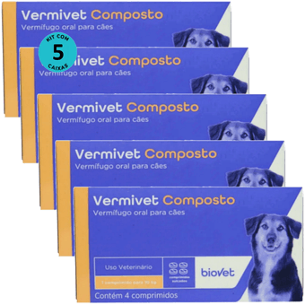 Kit-5-Vermivet-Composto-600mg-com-4-Comprimidos Kit-5-Vermivet-Composto-600mg-com-4-Comprimidos