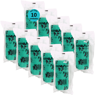 Kit-10-Atadura-Verde-Com-Patinhas-10cm-Band-Flex