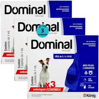 DOMINAL-PIPETA-PARA-CAES-51-A-10KG-1ML-AZUL-COM-3-UNID.-KIT-COM-3-CXS1 DOMINAL-PIPETA-PARA-CAES-51-A-10KG-1ML-AZUL-COM-3-UNID.-KIT-COM-3-CXS1