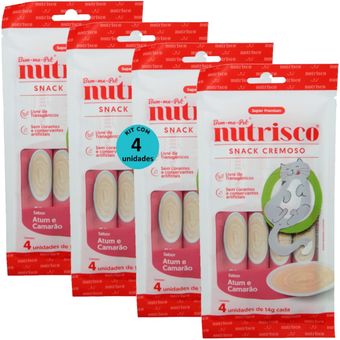 SNACK-CREMOSO-NUTRISCO-GATOS-14G-ATUM-E-CAMARAO-COM-4-UN---KIT-COM-41 SNACK-CREMOSO-NUTRISCO-GATOS-14G-ATUM-E-CAMARAO-COM-4-UN---KIT-COM-41