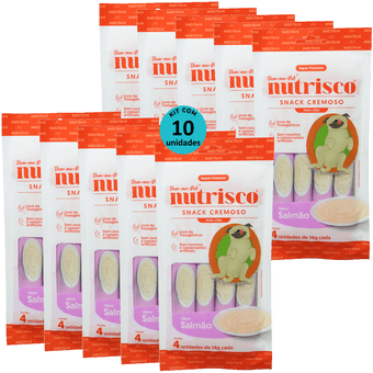 Kit-10-Nutrisco-Salmao-Caes-Com-4-unid-14g Kit-10-Nutrisco-Salmao-Caes-Com-4-unid-14g