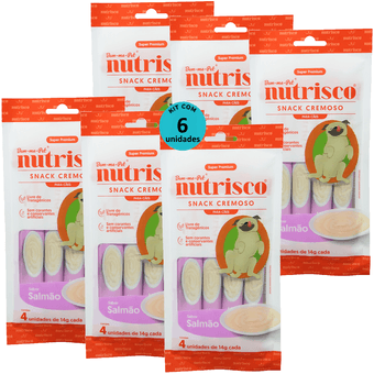 Kit-6-Nutrisco-Salmao-Caes-Com-4-unid-14g Kit-6-Nutrisco-Salmao-Caes-Com-4-unid-14g